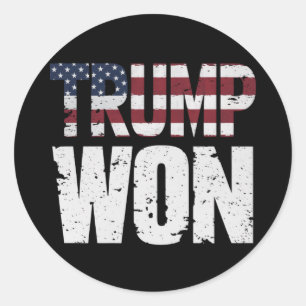 Trump won 47e Amerikaanse presidentsverkiezingen 2 Ronde Sticker