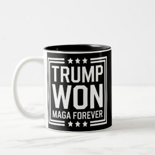 Trump won 47e Amerikaanse presidentsverkiezingen M Tweekleurige Koffiemok