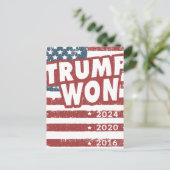 Trump Won Briefkaart (Staand voorkant)