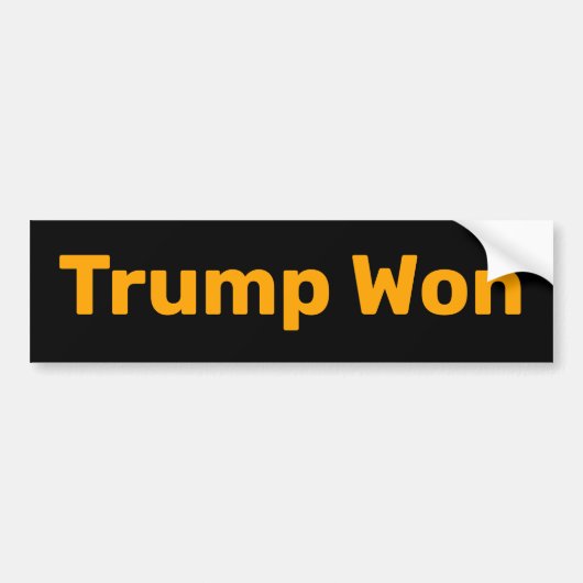 Trump Won Bumpersticker (Voorkant)