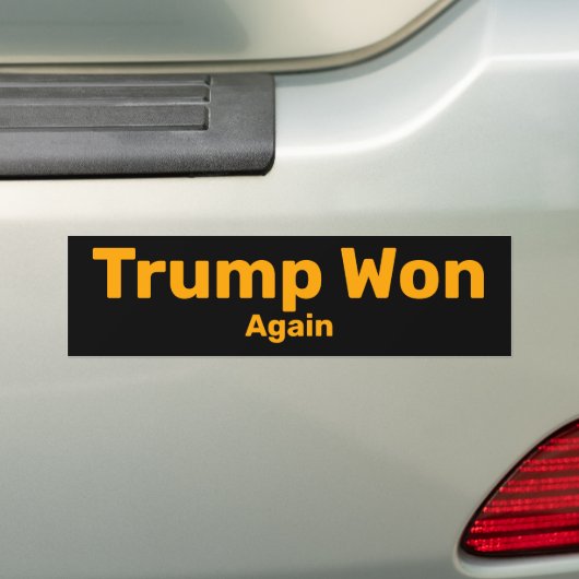 Trump Won Bumpersticker (Op auto)
