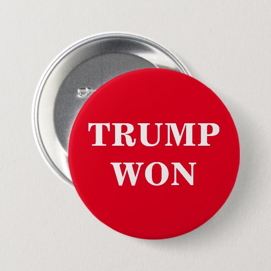 Trump Won Button (Voorkant /achterkant)