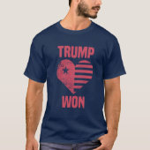 Trump Won | Conservatieve Republikeinse verkiezing T-shirt (Voorkant)