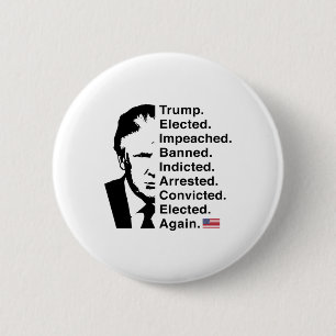 Trump won de 2024-wordlijst en herkoos overwinning ronde button 5,7 cm
