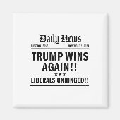 Trump won de overwinning en won de titel Trump 202 Magneet (Voorkant)