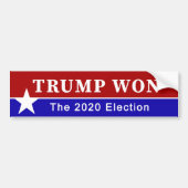 Trump won de verkiezingen van 2020 bumpersticker (Voorkant)