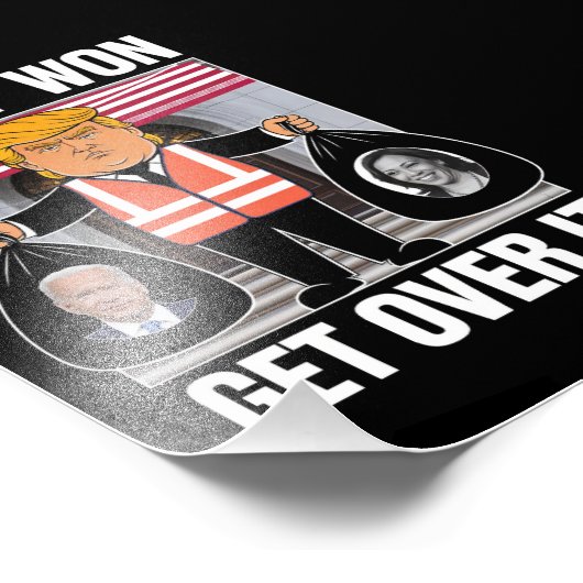 Trump won de verkiezingen van 2024 foto afdruk (Hoek)