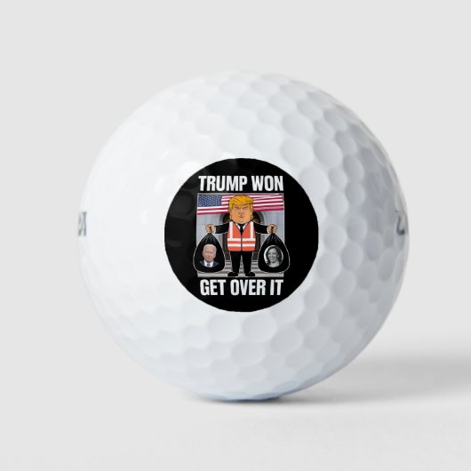 Trump won de verkiezingen van 2024 golfballen (Voorkant)