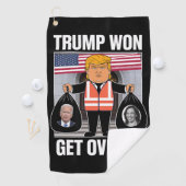 Trump won de verkiezingen van 2024 golfhanddoek (Insitu)