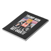 Trump won de verkiezingen van 2024 notitieblok (Linkerzijde)