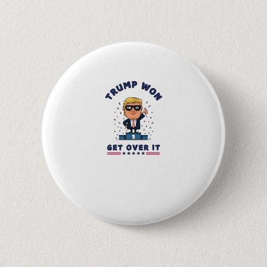 Trump Won - ga er over Ronde Button 5,7 Cm (Voorkant)