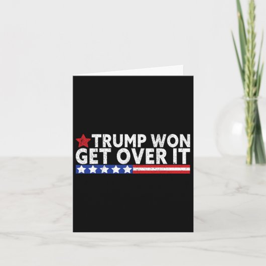Trump won Get Over It 2028 Vlag VS Kaart (Voorkant)