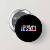 Trump won Get Over It 2028 Vlag VS Ronde Button 5,7 Cm (Voorkant /achterkant)