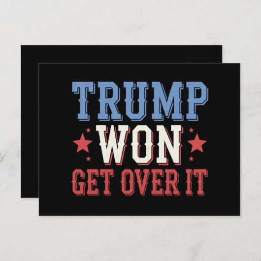 Trump won het in 2024 briefkaart (Voorkant / Achterkant)