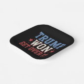 Trump won het in 2024 papieren bordje (Gebogen)