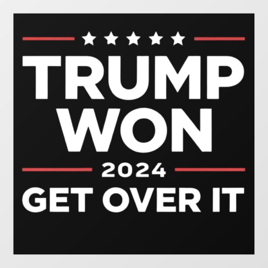 Trump won het in 2024 raamsticker (Vel)