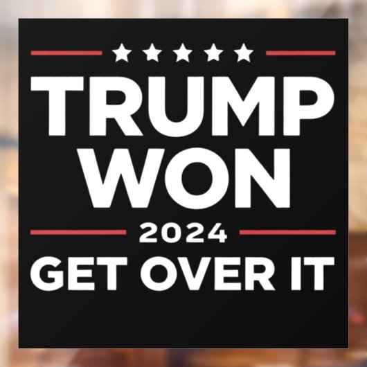 Trump won het in 2024 raamsticker (Vel 2)