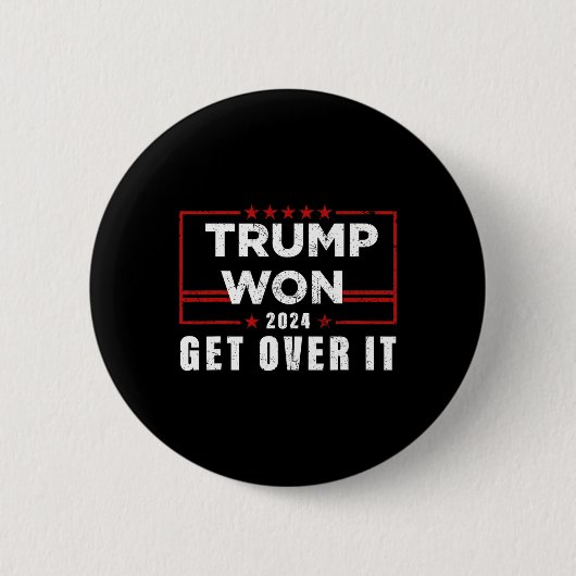 Trump won het in 2024 ronde button 5,7 cm (Voorkant)