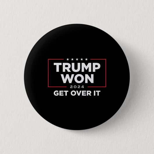 Trump won het in 2024 ronde button 5,7 cm (Voorkant)