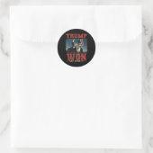 Trump won het in 2024 ronde sticker (Tas)