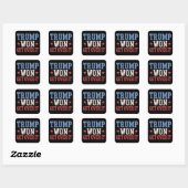 Trump won het in 2024 vierkante sticker (Vel)