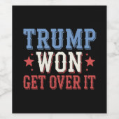 Trump won het in 2024 wijn etiket (Enkel label)
