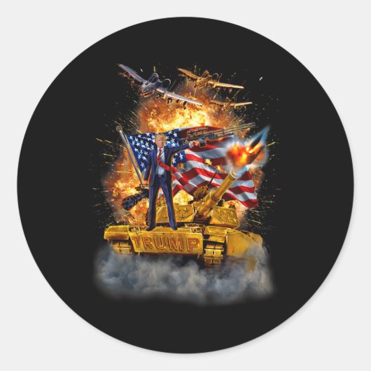 Trump won het in 2025 ronde sticker (Voorkant)