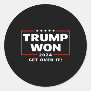 Trump won het jaar 2024 ronde sticker