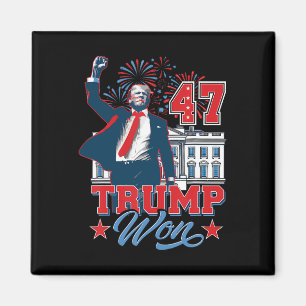 Trump won in 2024 de 47e plaats in het Witte Huis Magneet