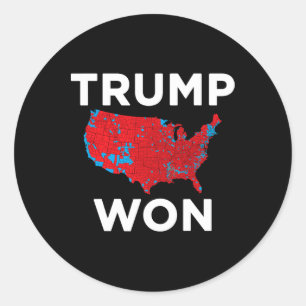 Trump won in 2024 de correcte verkiezingsuitslag k ronde sticker