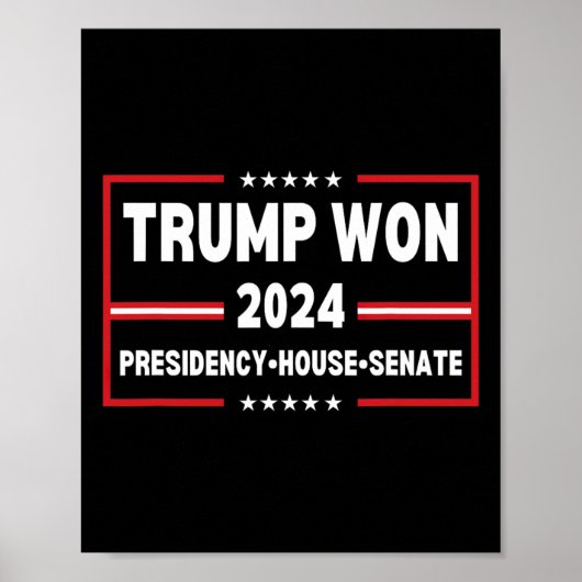 Trump won in 2024 de Mega Republ van het Senaatsge Poster (Voorkant)