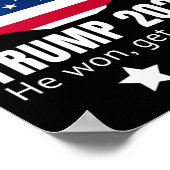 Trump won in 2024 een overwinning poster (Hoek)