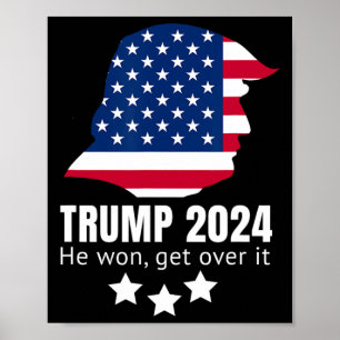 Trump won in 2024 een overwinning poster