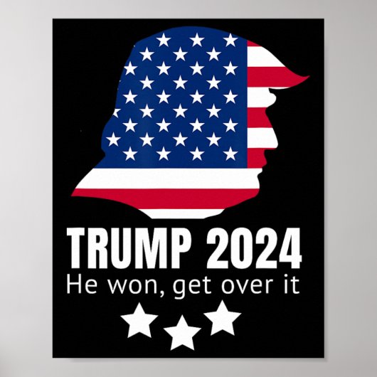Trump won in 2024 een overwinning poster (Voorkant)