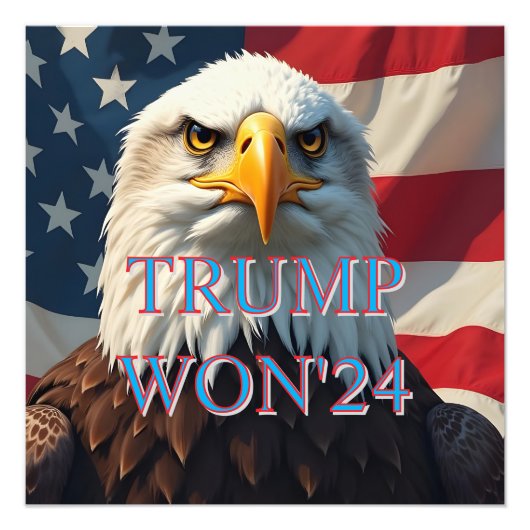 TRUMP WON IN 2024 FOTO AFDRUK (Voorkant)