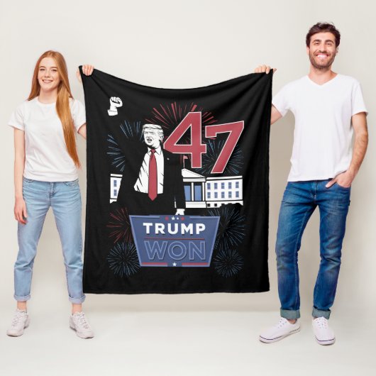 Trump won in 2024 President 47 Amerika VS Fleece Deken (In situ)