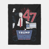 Trump won in 2024 President 47 Amerika VS Fleece Deken (Voorkant)