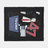 Trump won in 2024 President 47 Amerika VS Fleece Deken (Voorkant (Horizontaal))