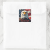 TRUMP WON IN 2024 VIERKANTE STICKER (Tas)