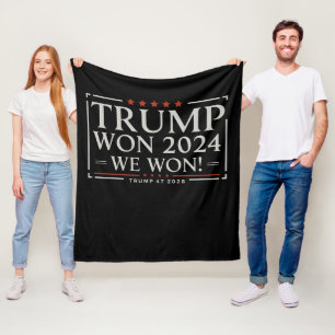 Trump won in 2024, wij wonnen in 47 2028 fleece deken