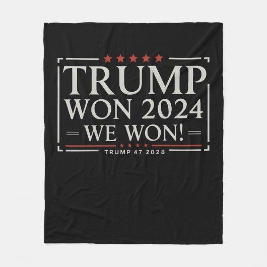 Trump won in 2024, wij wonnen in 47 2028 fleece deken (Voorkant)