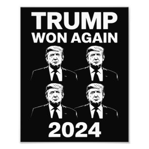 Trump Won Opnieuw 2024 Verkiezing Inauguratie Dag  Foto Afdruk