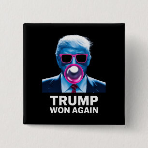 Trump won opnieuw de 2024 verkiezingen stem presid vierkante button 5,1 cm
