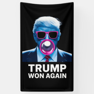 Trump won opnieuw de verkiezingen van 2024 Preside Spandoek