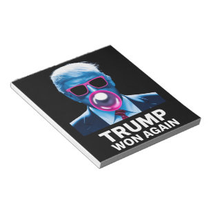 Trump won opnieuw de verkiezingen van 2024 stem pr notitieblok