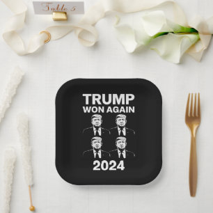 Trump won opnieuw inauguratie dag 47 van de verkie papieren bordje