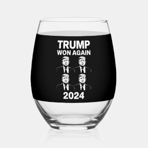 Trump won opnieuw inauguratie dag 47 van de verkie wijnglas zonder voet