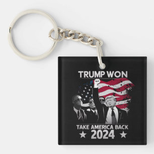 Trump Won Opnieuw Neem Amerika Terug 2024 Sleutelhanger