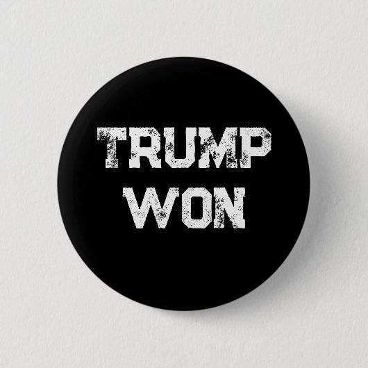 Trump Won Ronde Button 5,7 Cm (Voorkant)