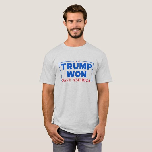 Trump Won Save America T-shirt (Voorkant volledig)